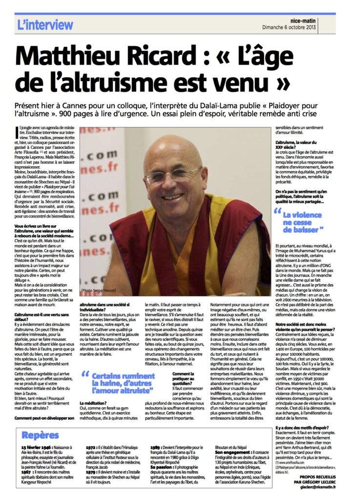 MATTHIEU RICARD – artefilosofia