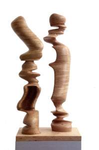 Tony Cragg 2006 hollow columns bois 110x41x61