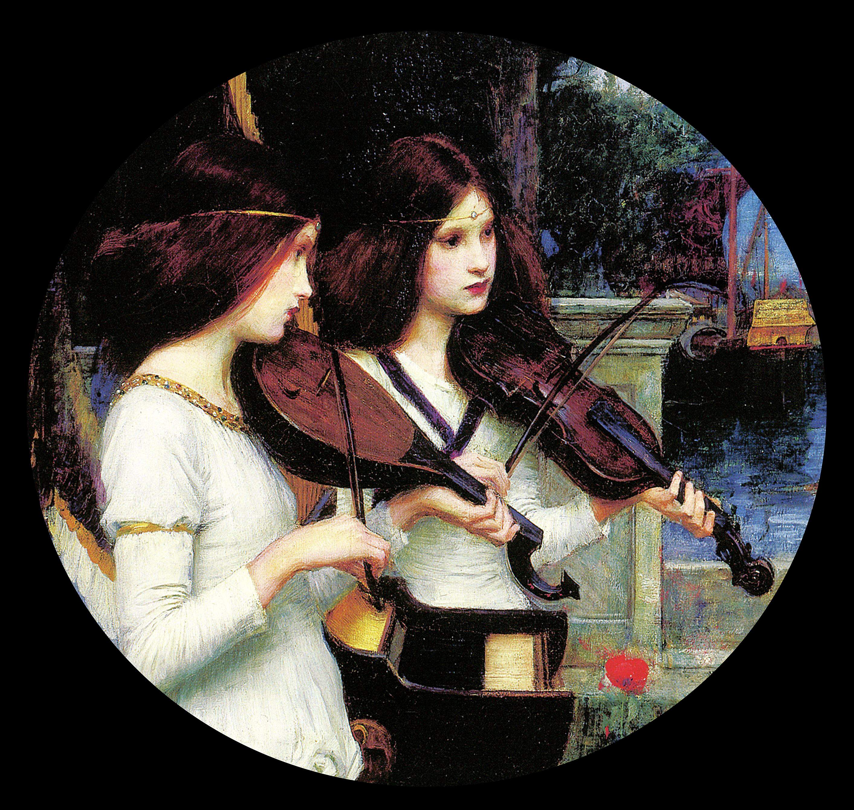 J.W. Waterhouse, Sainte Cécile, détail - Copie