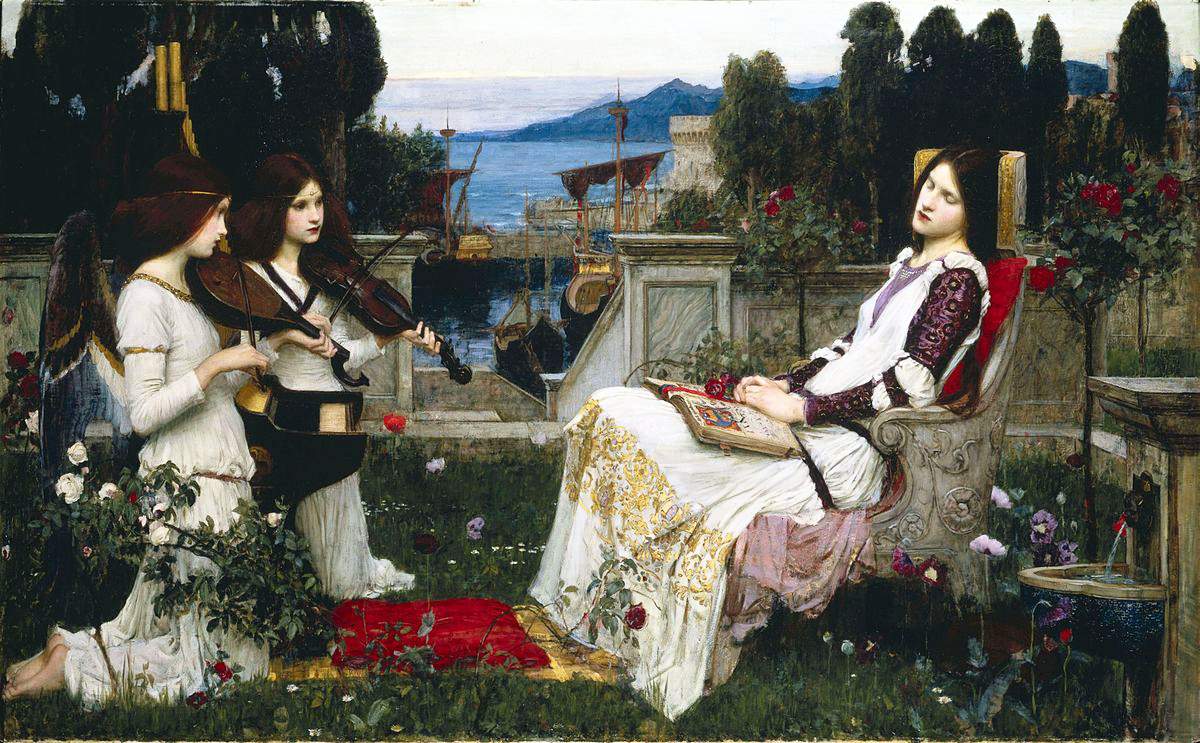 Waterhouse, Sainte Cécile, 1895, ht 123x200, CP